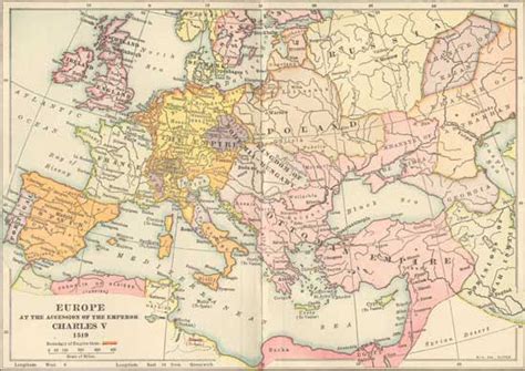 1519 Map Of Europe Fun Stuff For Genealogists Inc
