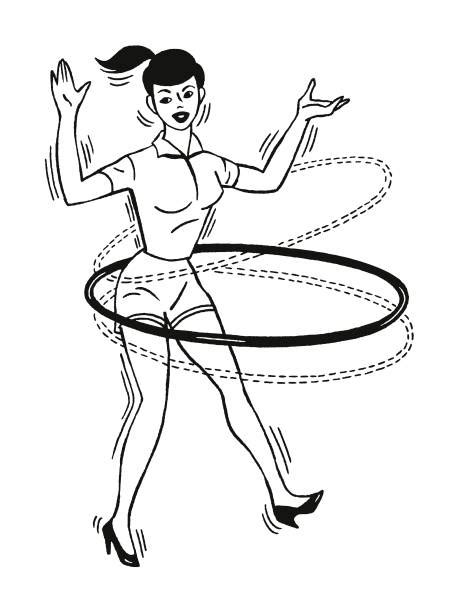 Best Hula Hoop Woman Illustrations Royalty Free Vector Graphics And Clip