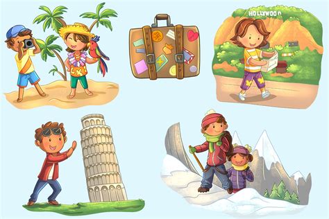 World Travel Clip Art Tourists Clipart Vacation Clipart Travel