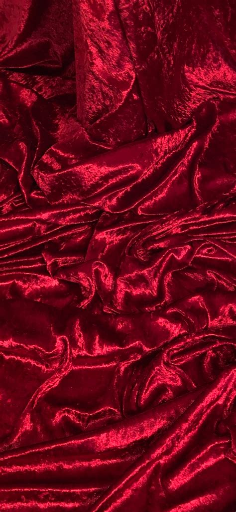 Red Crushed Velvet Fabric 58 Price Per Meter Etsy