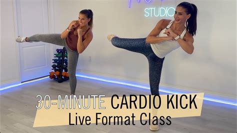 30 Minute Cardio Kickboxing No Equipment Live Format Class Youtube