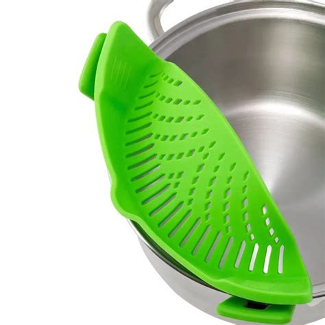 Check Out Silicone Kitchen Clip On Strainer Straining Of Heavier Foods