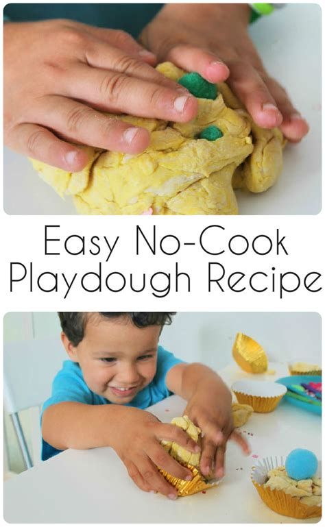 Flour And Oil Easy No Cook Playdough Recipe In The Playroom