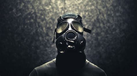 wallpaper black monochrome gas masks mask clothing light darkness costume screenshot