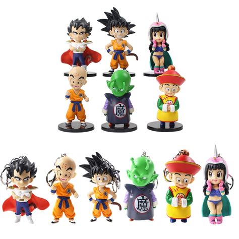 6pcslot Dragon Ball Z Figures Son Goku Gohan Vegeta Chichi Piccolo