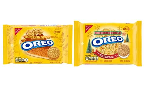 oreo releases limited edition snickerdoodle pumpkin spice cookies snack food and wholesale bakery