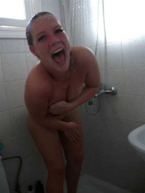Caught Naked And Embarrassed In The Shower Porn Photo