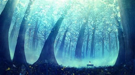 Blue Forest Aesthetic Wallpapers Wallpaper Cave