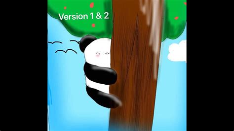 Cute Baby Panda Climbing Up A Tree Version 1 And 2 Youtube