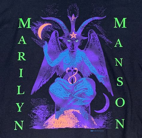 Xl Vtg 90s 1996 Marilyn Manson Baphomet When Im God Everyone Dies Long Sleeve T Shirt 52173