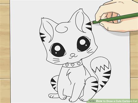How To Draw A Cute Cartoon Cat 8 Steps With Pictures