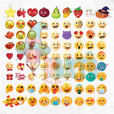 Png Only Emoji Clipart Emoji Smileys Smiley Vector Emojis Etsy Images