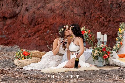 Pin On Lesbian Wedding Santorini Greece