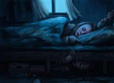 The Thing Under The Bed By Stefan Koidl Arte Horror Horror Art Horror Movies Creepy Images