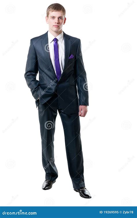 The Young Businessman In A Suit Stock Image Image Of Male Handsome