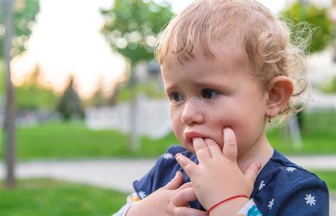 Baby Crying In The Park Selective Focus Stock Image Image Of Child