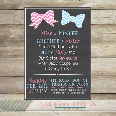 Invite To Gender Reveal Party Gender Reveal Invitations Hot Sex Picture