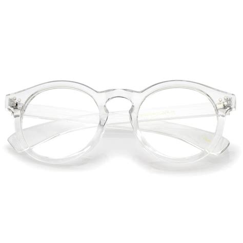 Classic Translucent Wide Temple Round Clear Lens P3 Round Eyeglasses