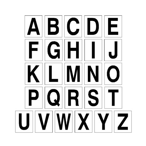 Black Alphabet Letter Sticker Pack | Safety-Label.co.uk