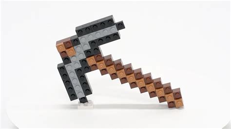 How To Build A Minecraft Pickaxe With Lego ️ Bricks Tutorial Youtube