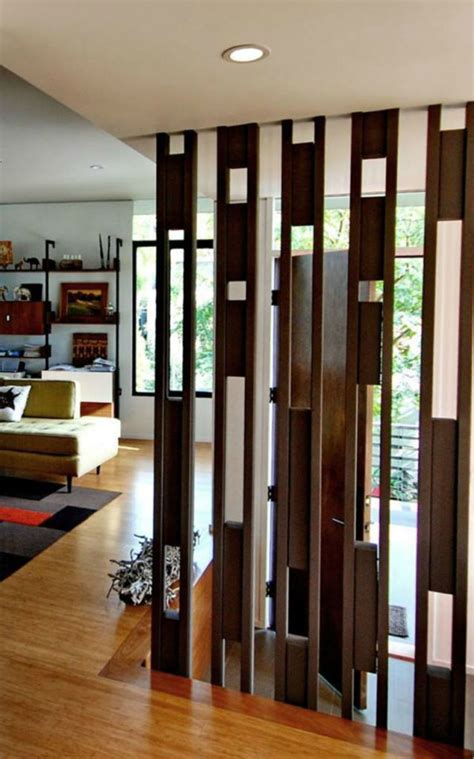 Wood walls create depth, texture, warmth, and most definitely an accent to any space. Room Dividers Ideas - Wooden partition wall Design for Home