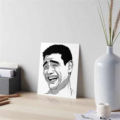 Yao Ming Meme Face Art Board Print For Sale By Jamcayt Redbubble