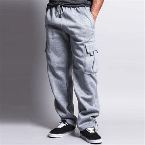 Winter Warm Thick Velvet Sweatpants Mens Sportswear Baggy Fleece Lined