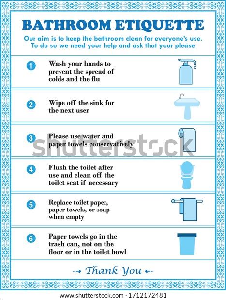 Washroom Rules Images Stock Photos Vectors Shutterstock