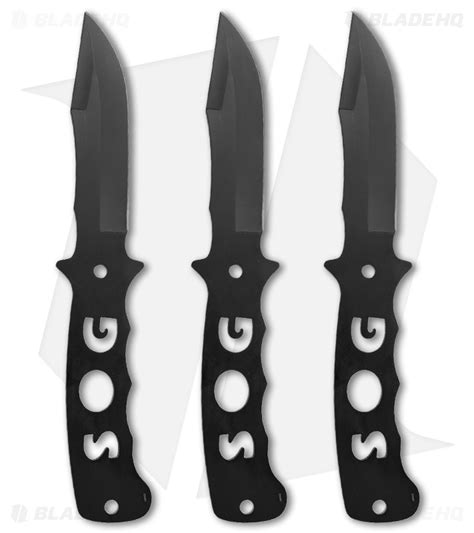 Sog Bowie Fixed Blade Throwing Knives Set Of 3 F04t N Blade Hq
