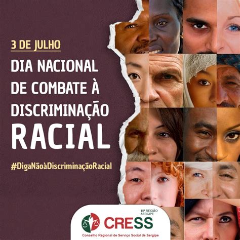 3 de julho dia nacional de combate à discriminação racial cress se