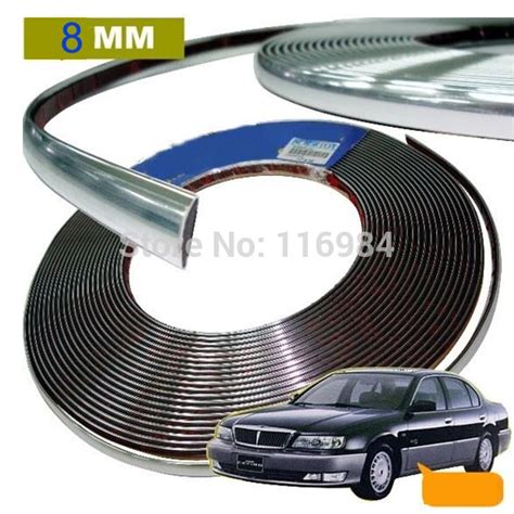 Mm X Meters Chrome Styling Moulding Trim Strip Self Adhesive For Car