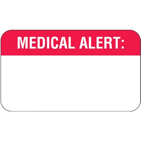 Arden Label Map1600 Medical Alert Label Size 1 12w X 78h