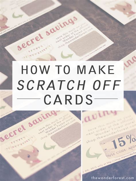 Scratch cards are quick and easy to play and perfect for playing between online slots or table games. How To Make Your Own Scratch Off Cards! DIY TIME! | Wonder ...