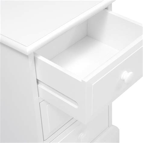 Pensham Pure White 3 Drawer Bedside Table The Cotswold Company