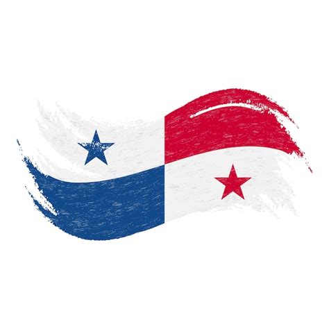 Premium Vector National Flag Of Panama Designed Using Brush