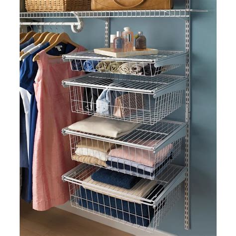 Closetmaid Shelftrack 1 Ft To 2 Ft X 17 In White Wire Closet Kit At