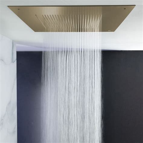 Crosswater Tranquil 500 Shower Head With Waterfall In Brushed Brass