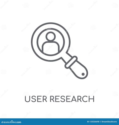 User Research Linear Icon Modern Outline User Research Logo Con Stock