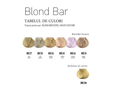 Vopsea Permanenta Pentru Par Blond Bar Couture Bbc18
