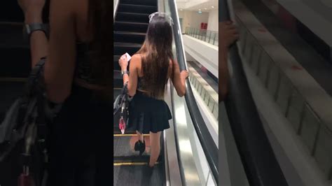 In My New Sexy Miniskirt In The Mall Up The Escalater Can You See My Wait Till The End Youtube