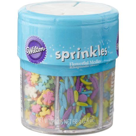 wilton sprinkles cell walmart medley flowerful canada shapes