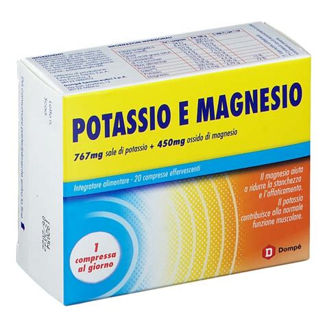 Potassio E Magnesio Bracco 20 Compresse Effervescenti