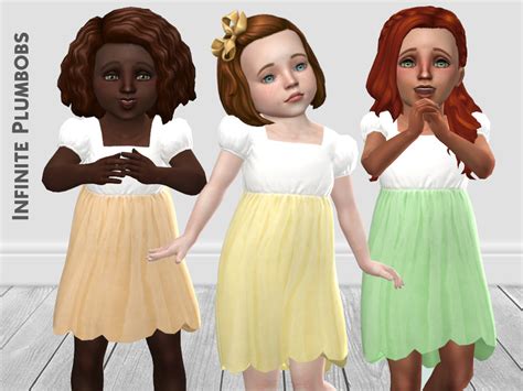 The Sims Resource Ip Toddler Rainbow Dress