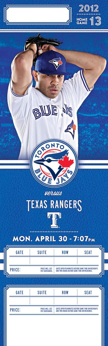 Toronto Blue Jays 2012 Season Tickets On Behance Sports Design