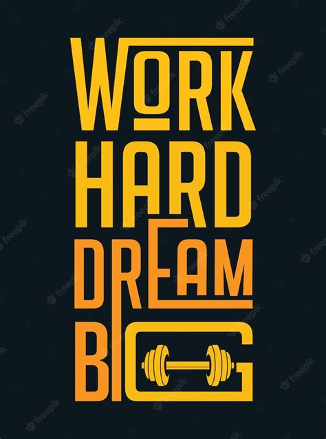 Premium Vector Work Hard Dream Big Fitness Gym Muscle Workout