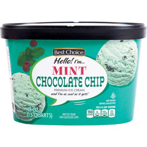 Best Choice Mint Chocolate Chip Ice Cream Scround Ice Cream Superlo