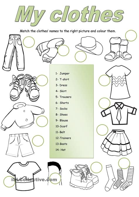 The Clothes English As A Second Language Esl Worksheet You Can Do 9d9
