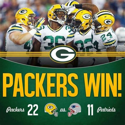 Packers Win First Preseason Gamebeat The Pats Again Go Pack Go