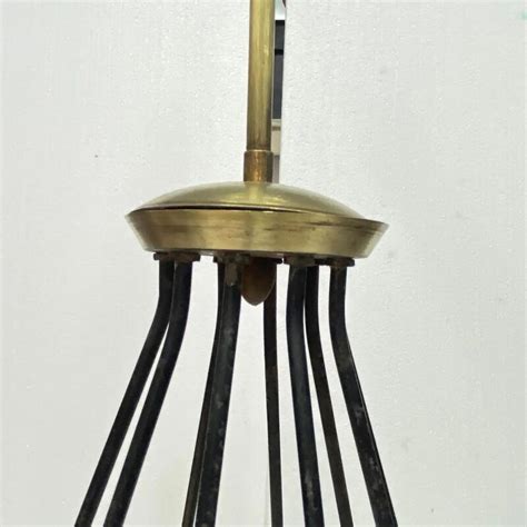 Mid Century Brass Sputnik Italian Chandelier 1950s