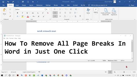 How To Remove All Page Breaks In Word In Just One Click Youtube